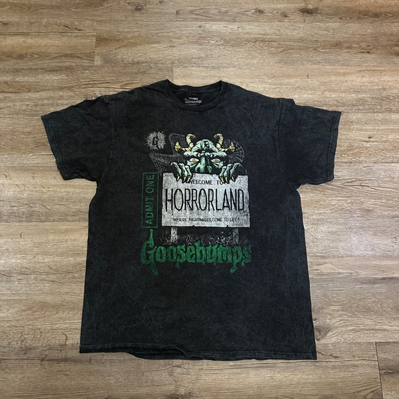 Changes Other - Goosebumps Welcome to Horrorland T-Shirt Mens Large Black Mineral Wash Graphic